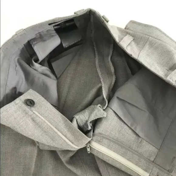 Burberry | High Rise Womens Size 52 Gray Wool Trousers Straight Leg - Picture 5 of 10